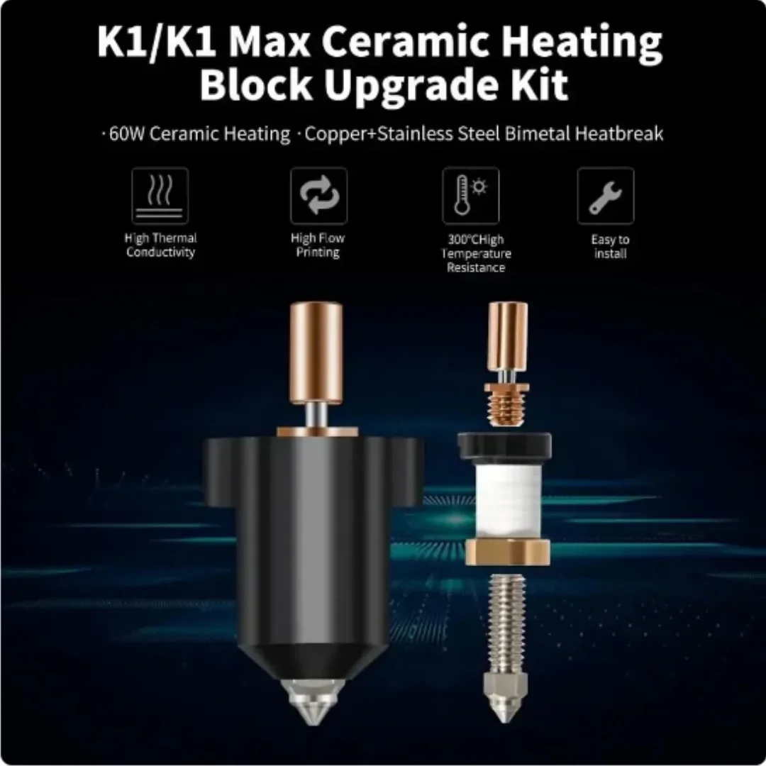 Voor Creality K1 / K1 Max Hote - High Flow Ceramic Hotend recensie en prijs